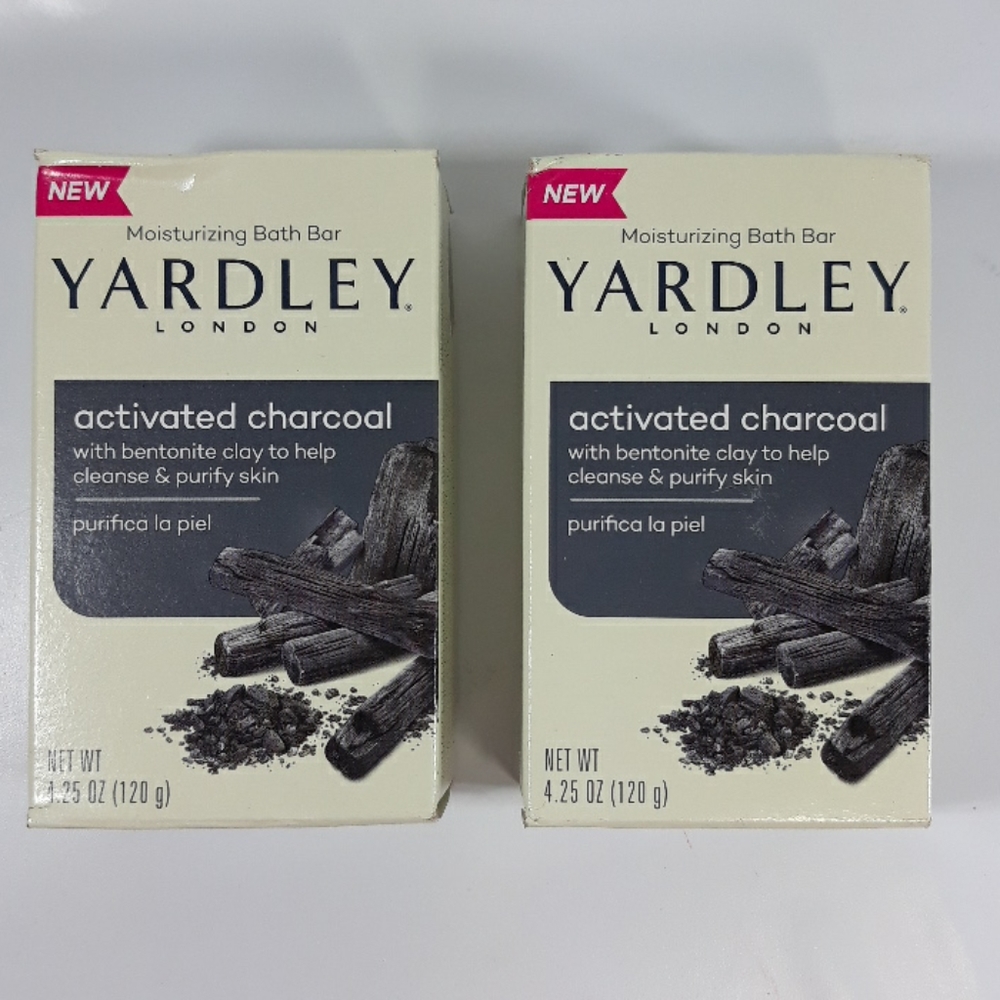 Yardley London activated charcoal soap bar set 2